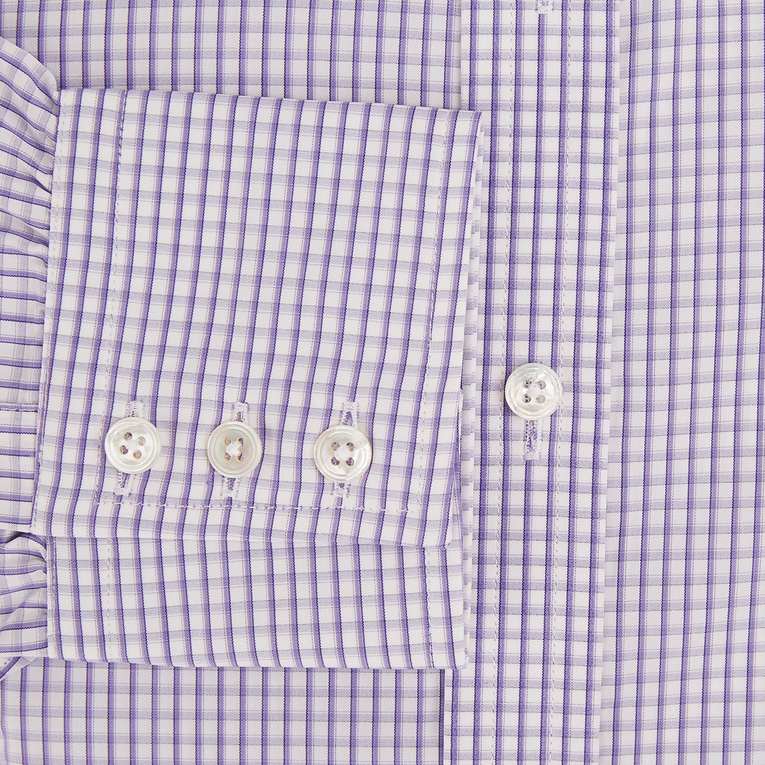 Purple Micro Shadow Check Mayfair Shirt