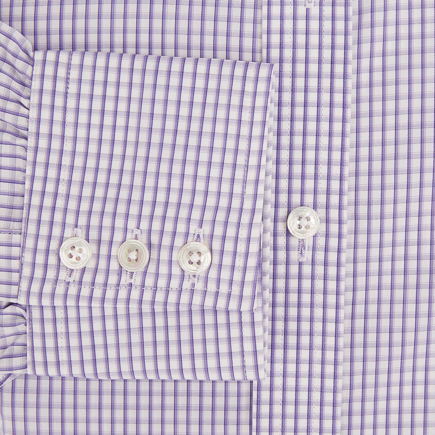 View 4 of product Purple Micro Shadow Check Mayfair Shirt