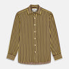 View 1 of product Yellow and Burgundy Candy Stripe Silk Weekend Fit Harold Shirt