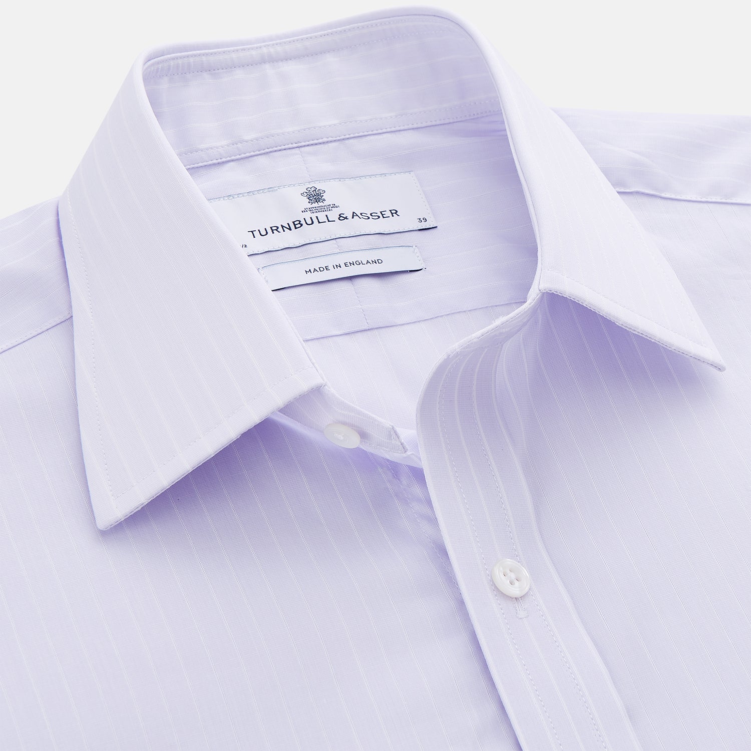 View 2 of product Soft Lilac Stripe Cotton Regular Fit Mayfair Shirt