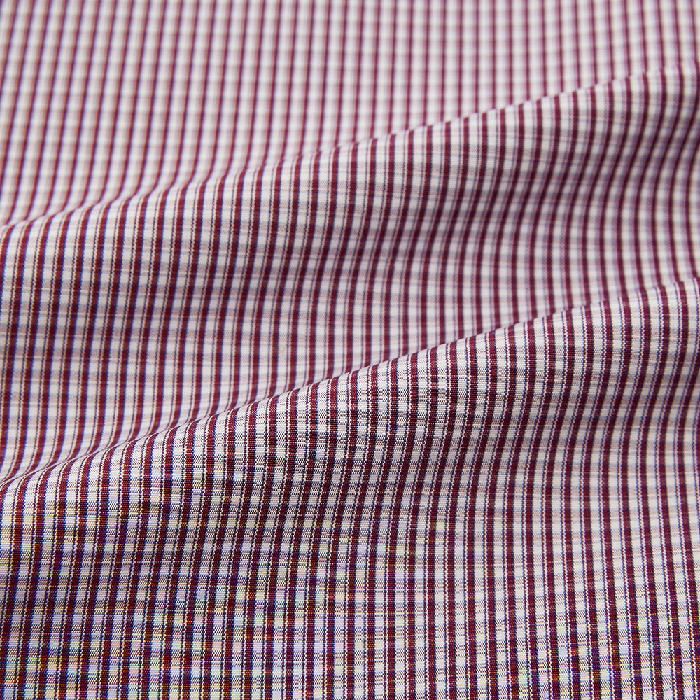 Burgundy Micro Check Mayfair Shirt