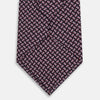 View 3 of product Red and Navy Oval-Patterned Silk Tie