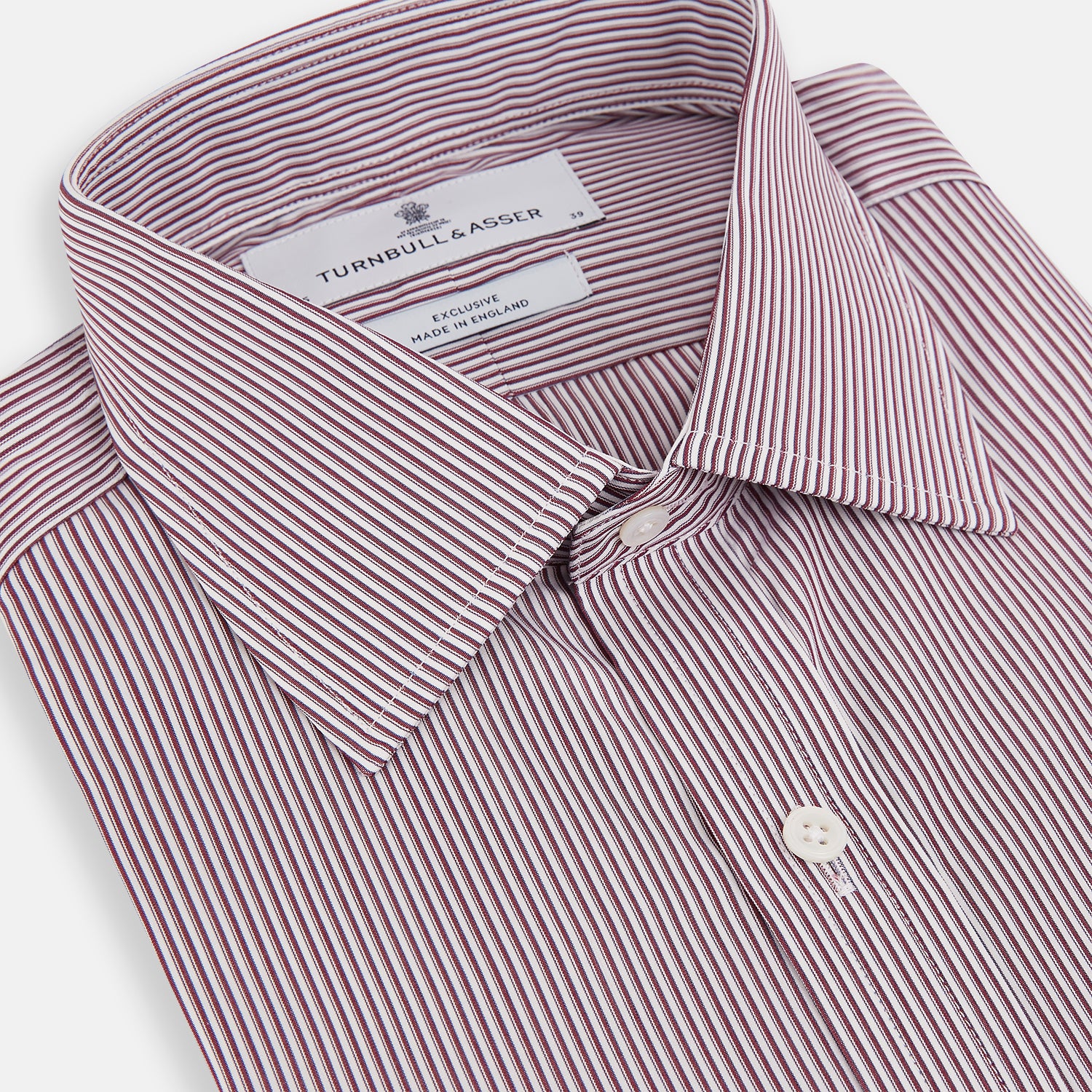 View 2 of product Burgundy Shadow Stripe Mayfair Shirt