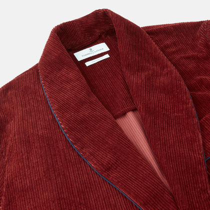 Burgundy Linen & Cotton Cord Gown Image 2