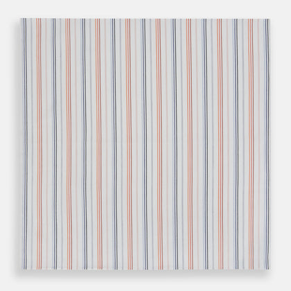 Hand Rolled Orange and Blue Multi Stripe Handkerchief Image 2