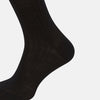 View 4 of product Black Wool Mid-Length Socks