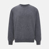 View 1 of product Melange Grey Crew Neck Cashmere Jumper