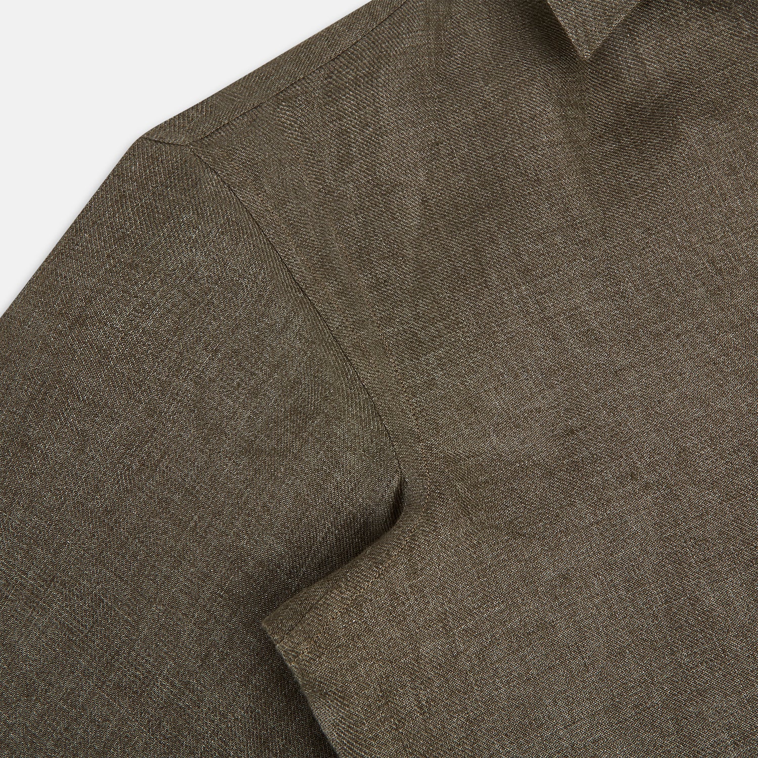 View 6 of product Olive Linen Windsor Shirt