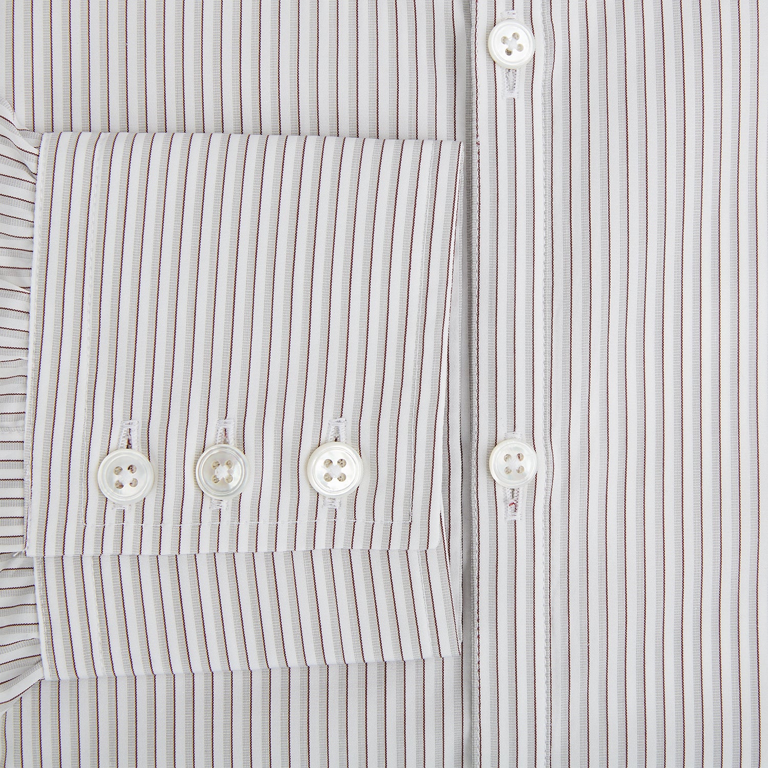 View 4 of product Coffee and Grey Shadow Pinstripe Westminster Shirt