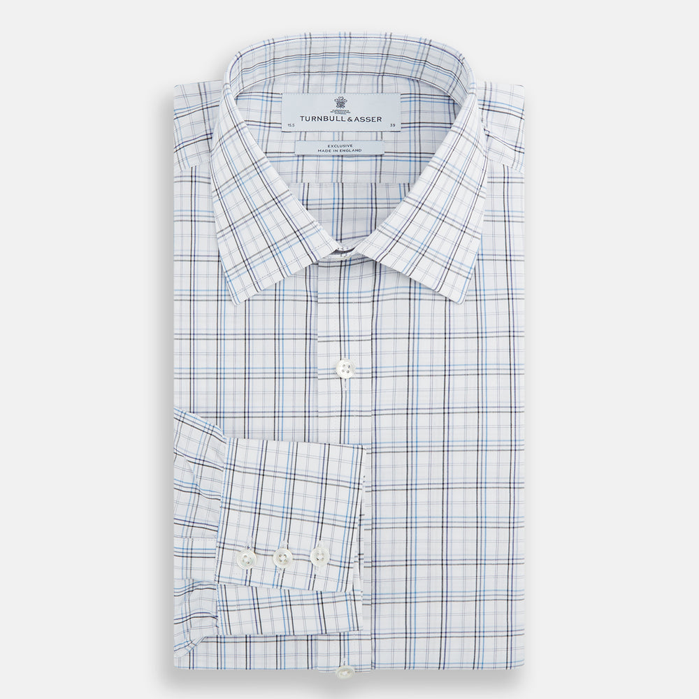 Purple and Blue Multi Check Mayfair Shirt