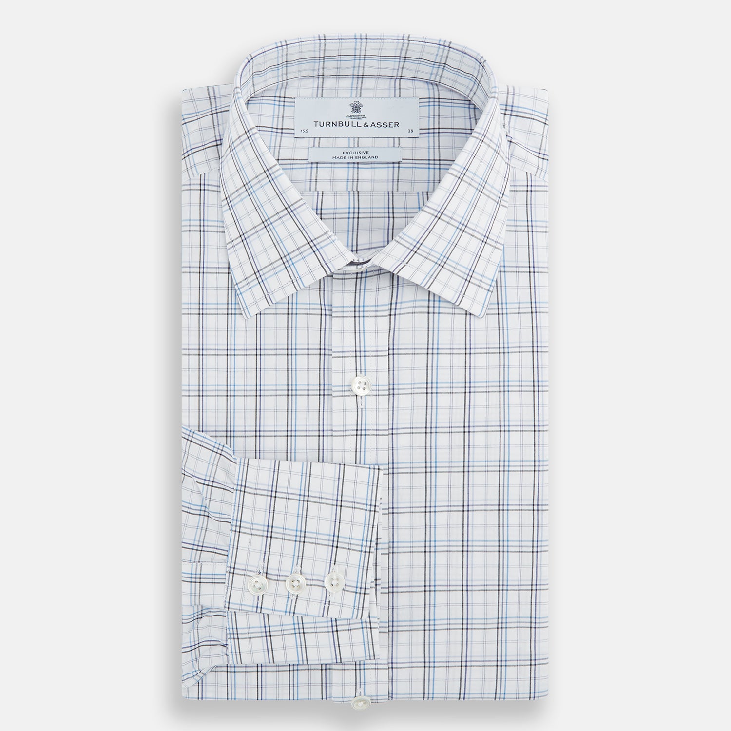 View 4 of product Purple and Blue Multi Check Mayfair Shirt