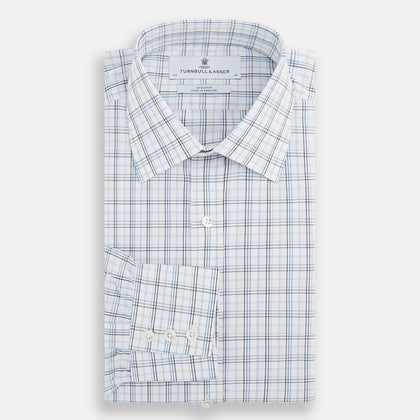 Purple and Blue Multi Check Mayfair Shirt Image 3