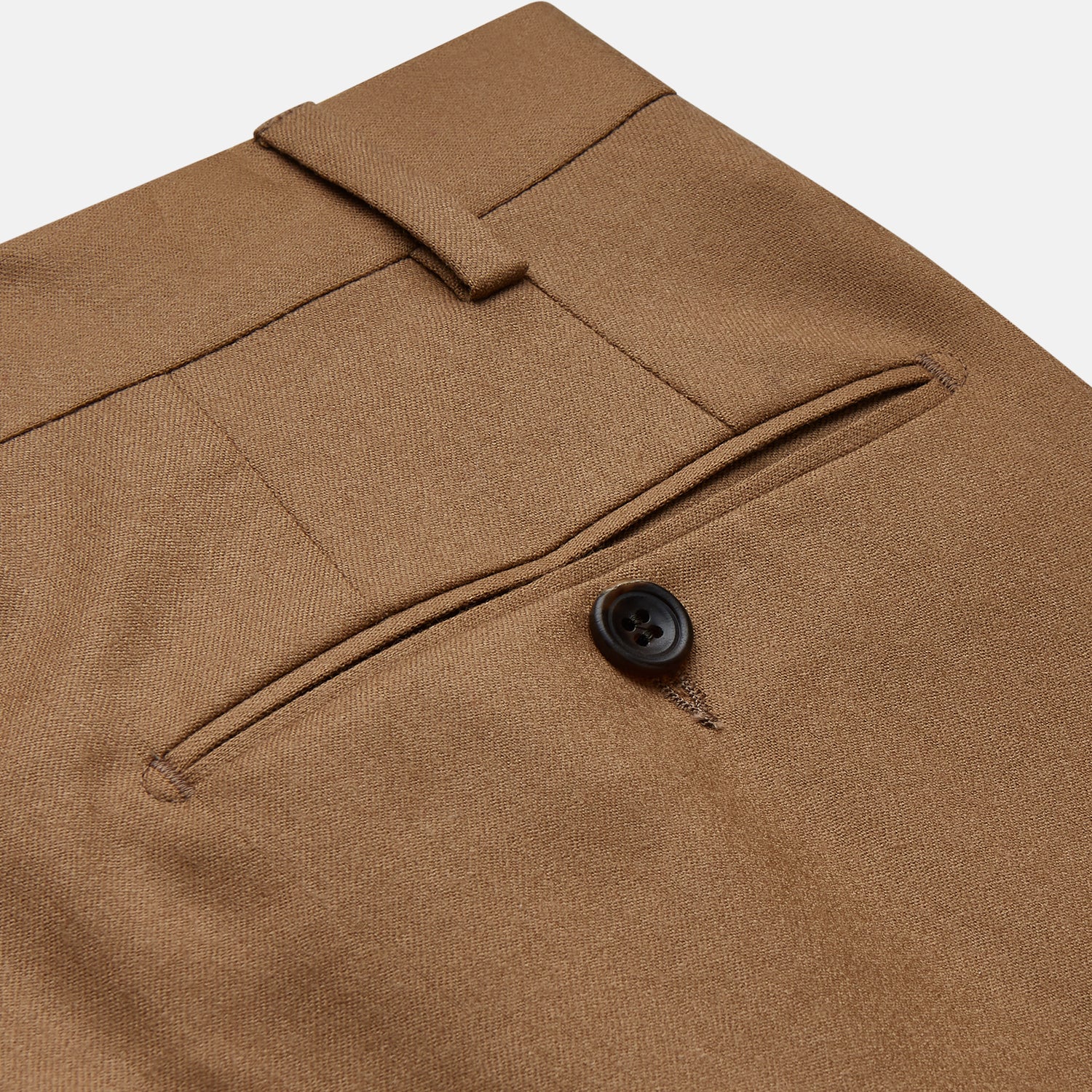 View 3 of product Tan Wool Pleated Jasper Trouser