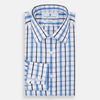 View 5 of product Blue and Navy Combination Check Mayfair Shirt