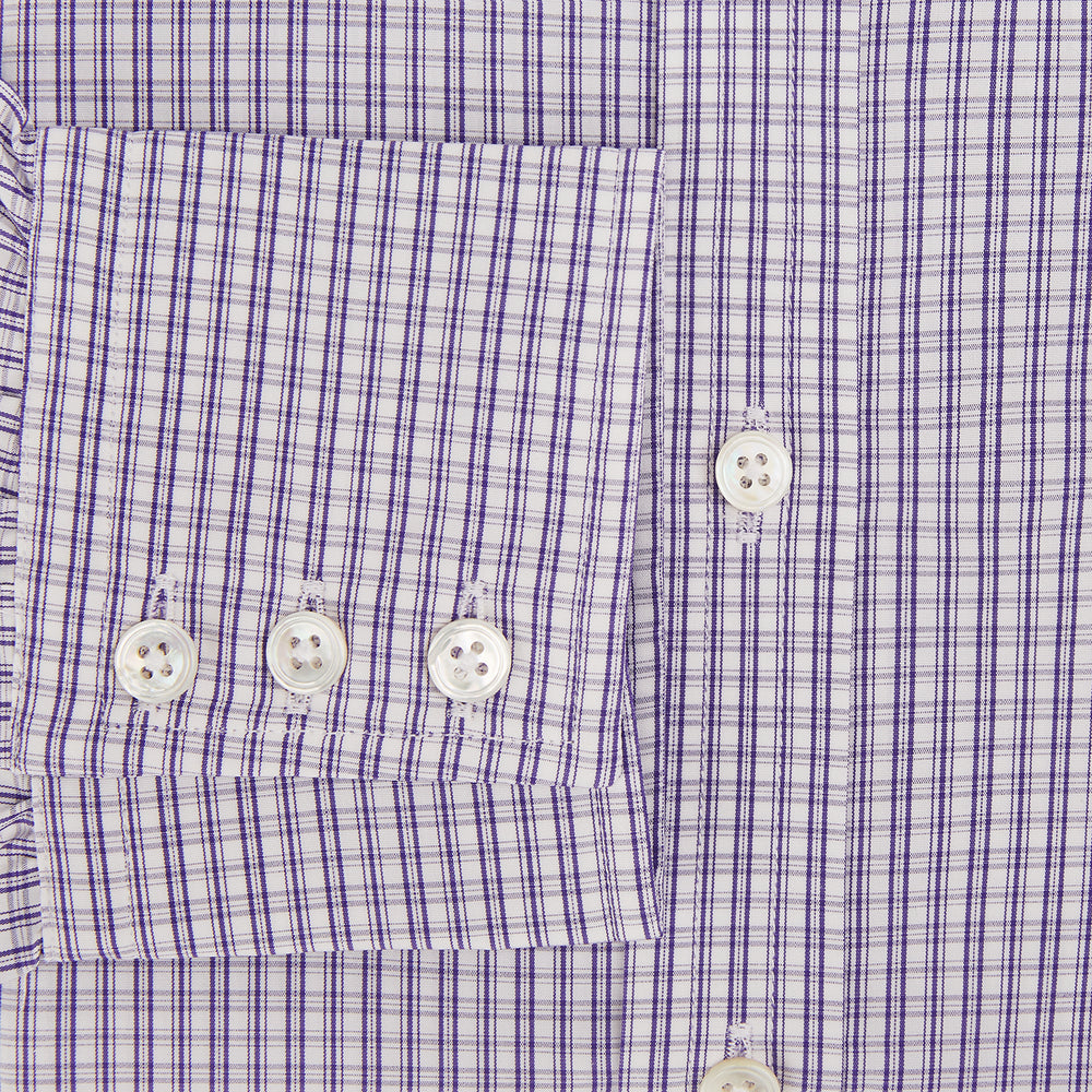 Purple Double Graph Check Mayfair Shirt
