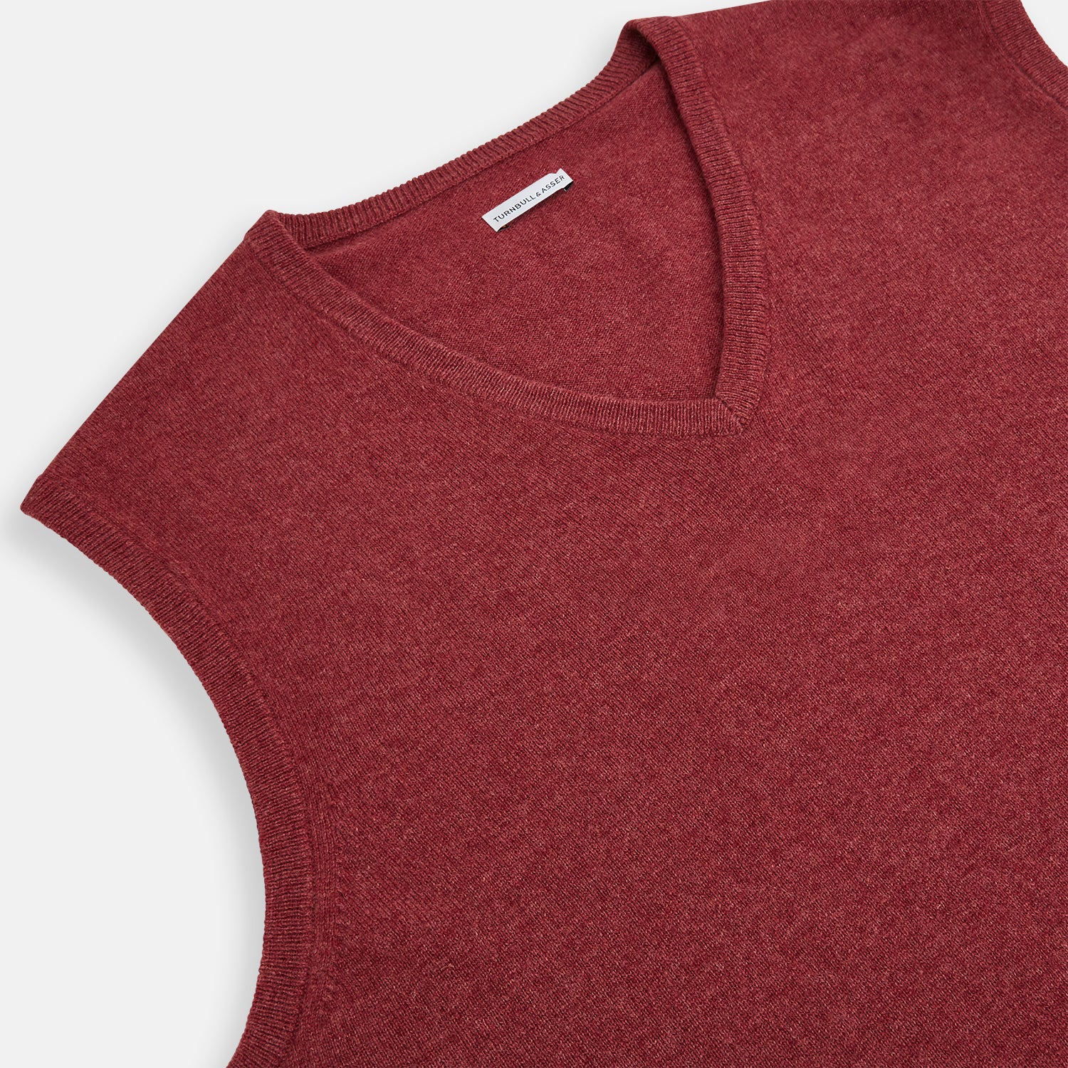 View 2 of product Antique Pink Cashmere V-Neck Vest