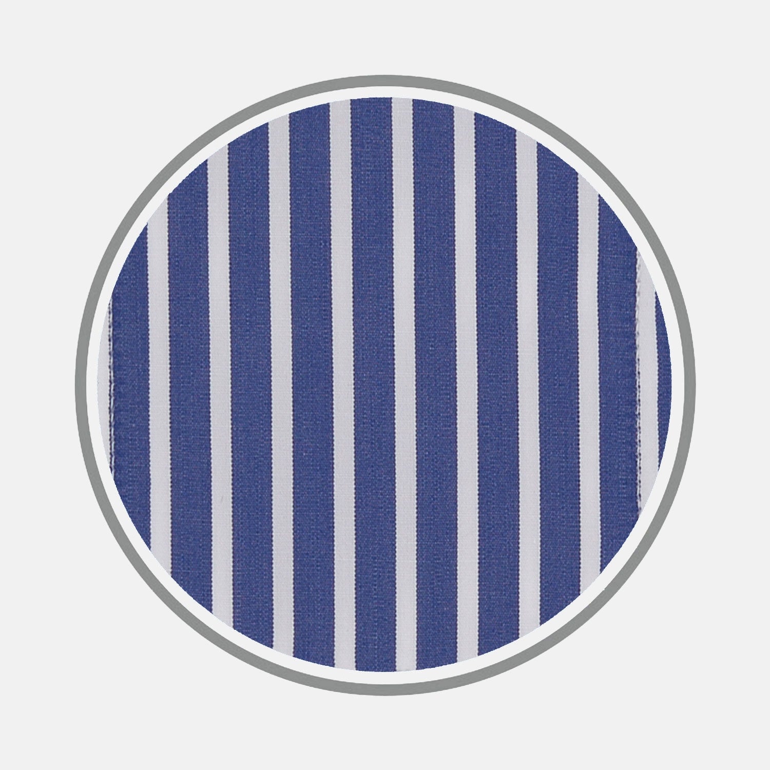 View 1 of product Navy and White Deep Stripe Cotton Fabric