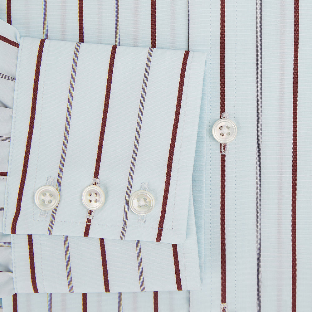 Burgundy Combination Stripe Mayfair Shirt