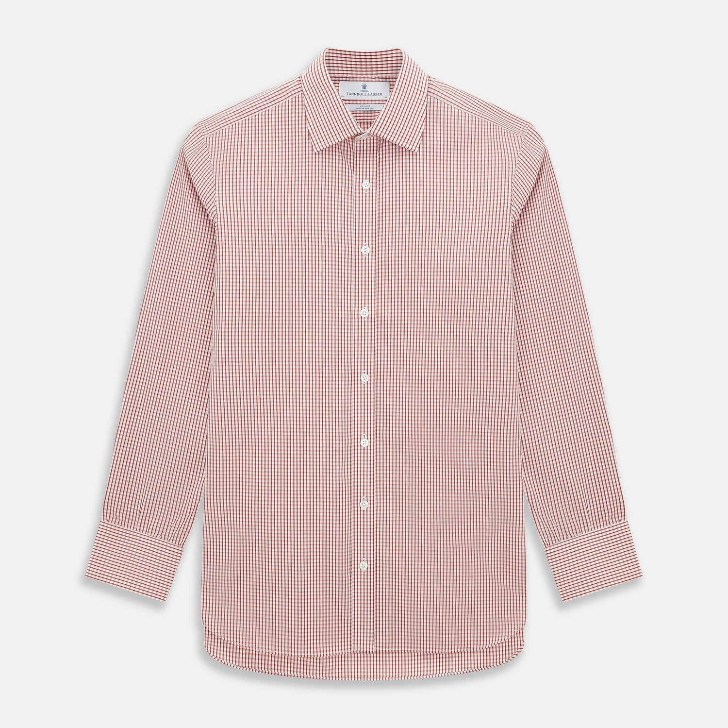 View 1 of product Red Micro Shadow Check Mayfair Shirt