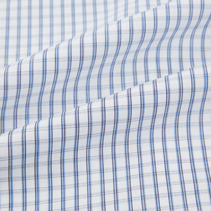 Blue Multi Tattersall Check Mayfair Shirt Image 5