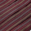 Claret and Green Multi Stripe Silk and Linen Cummerbund