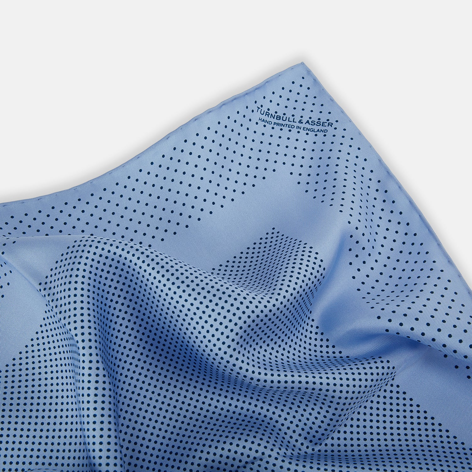 View 2 of product Pale Blue Dot Silk Pocket Square