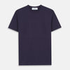 View 1 of product Navy Davey Cotton T-Shirt