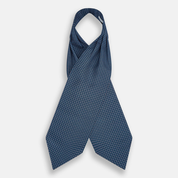 Navy and Red Rosette Cravat Image 1