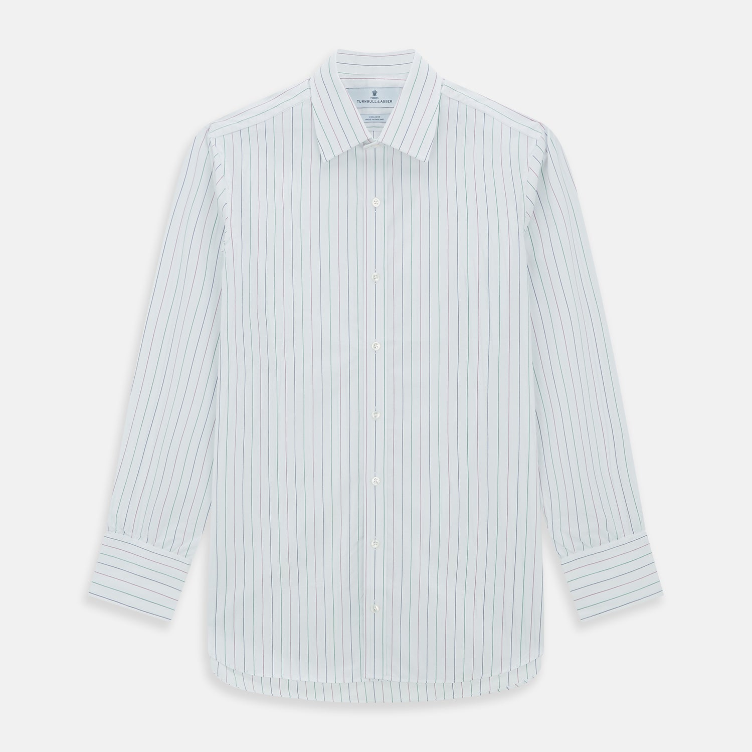 View 1 of product Pink and Green Wide Pinstripe Mayfair Shirt
