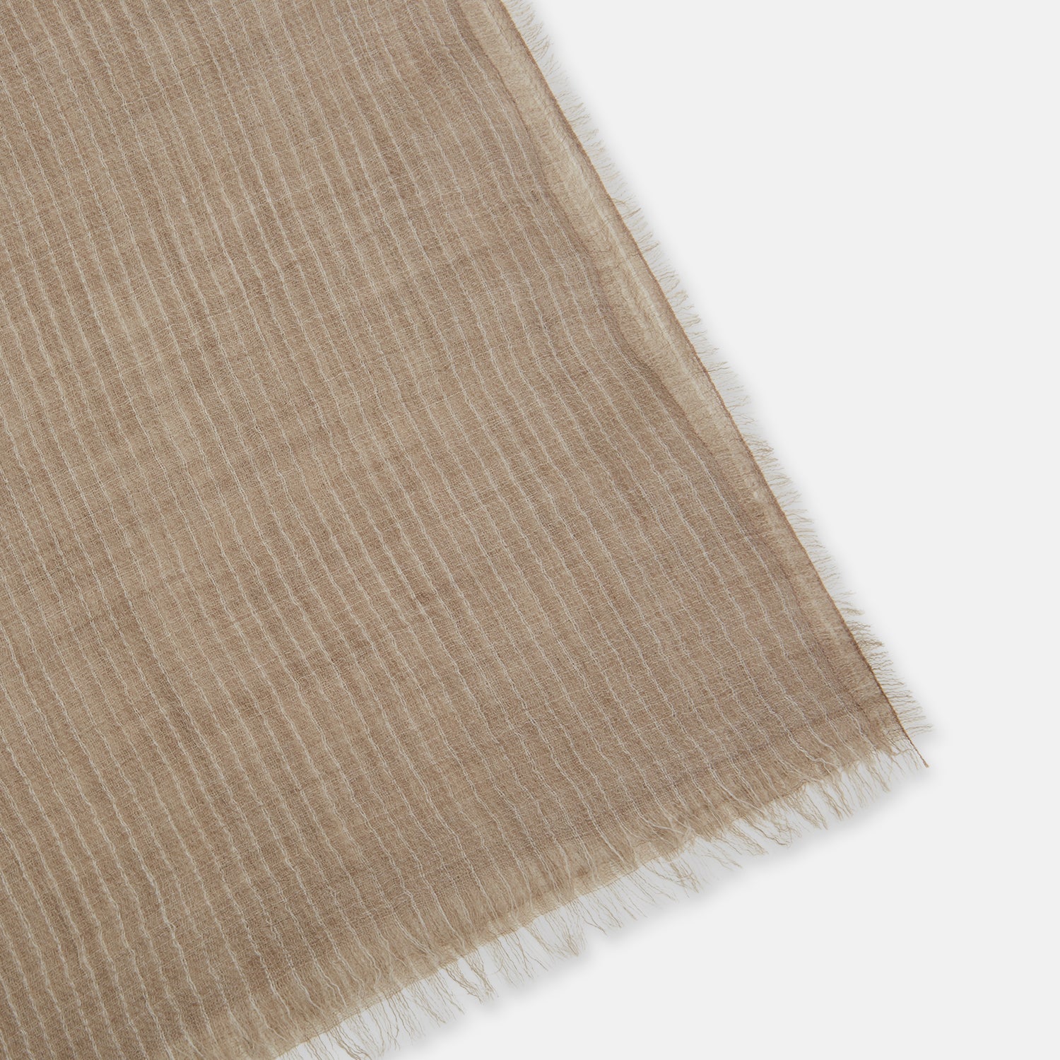 View 2 of product Beige and White Striped Cashmere Scarf
