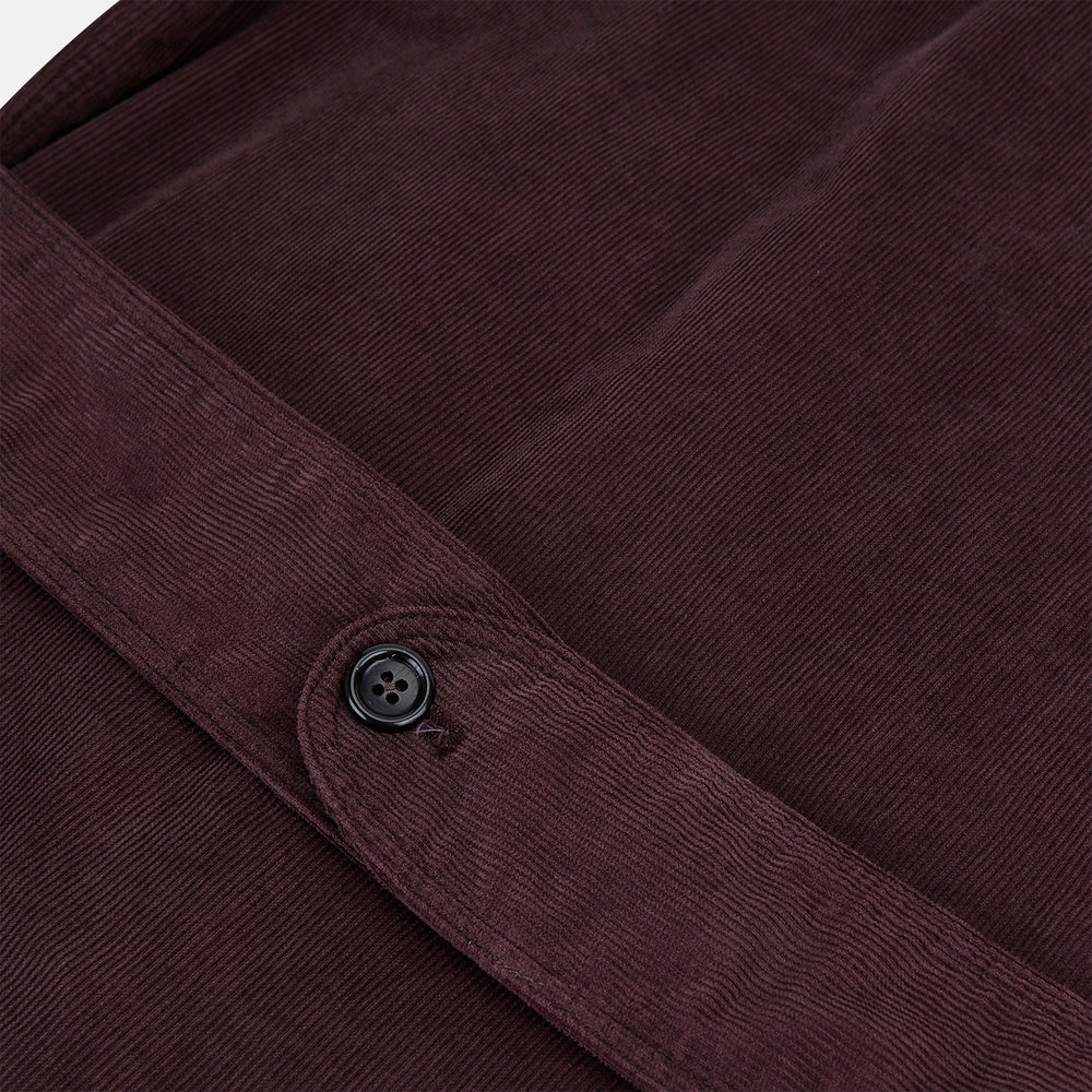 Burgundy Kingston Corduroy Caban Jacket