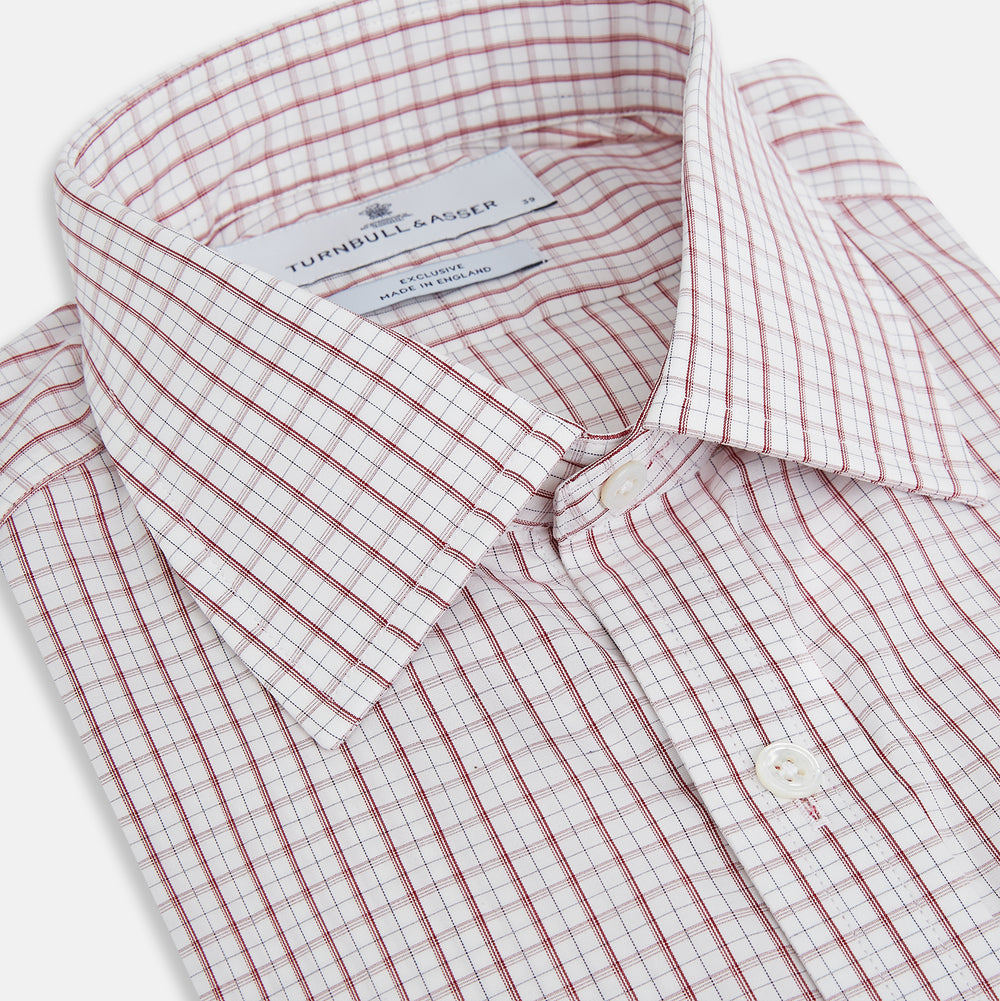 Red Tattersall Check Mayfair Shirt