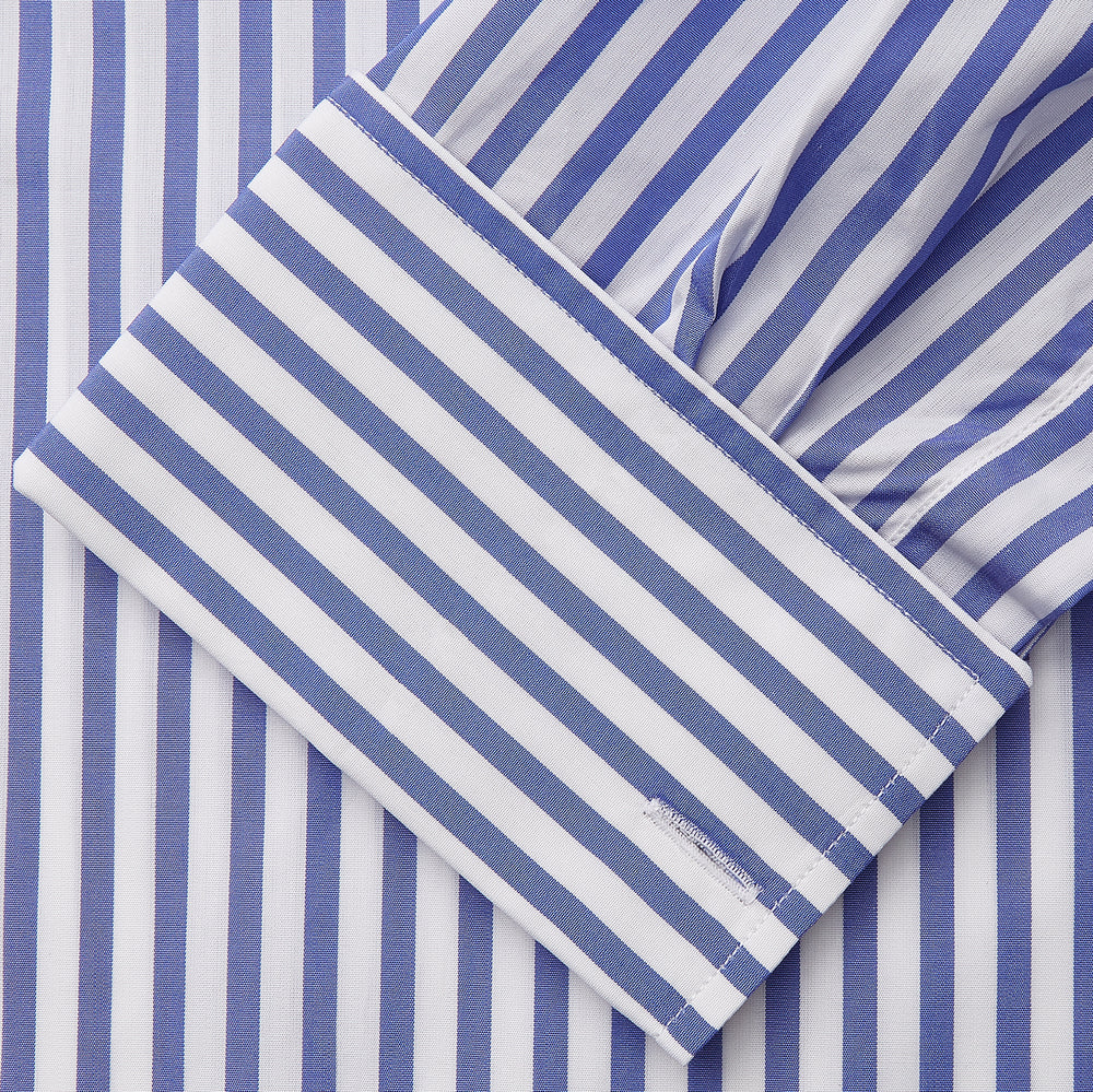 Pale Blue Candy Stripe Cotton Marlene Shirt