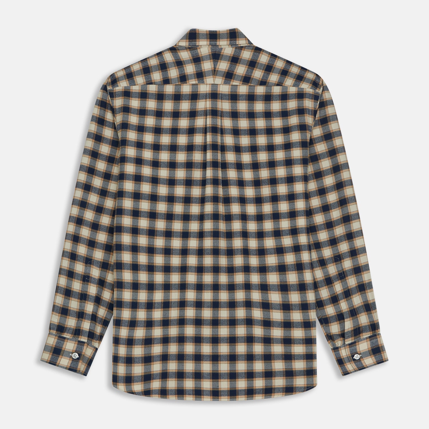 View 6 of product Blue Multi Check Weekend Fit Shirt with Derby Collar and 1-Button Cuffs