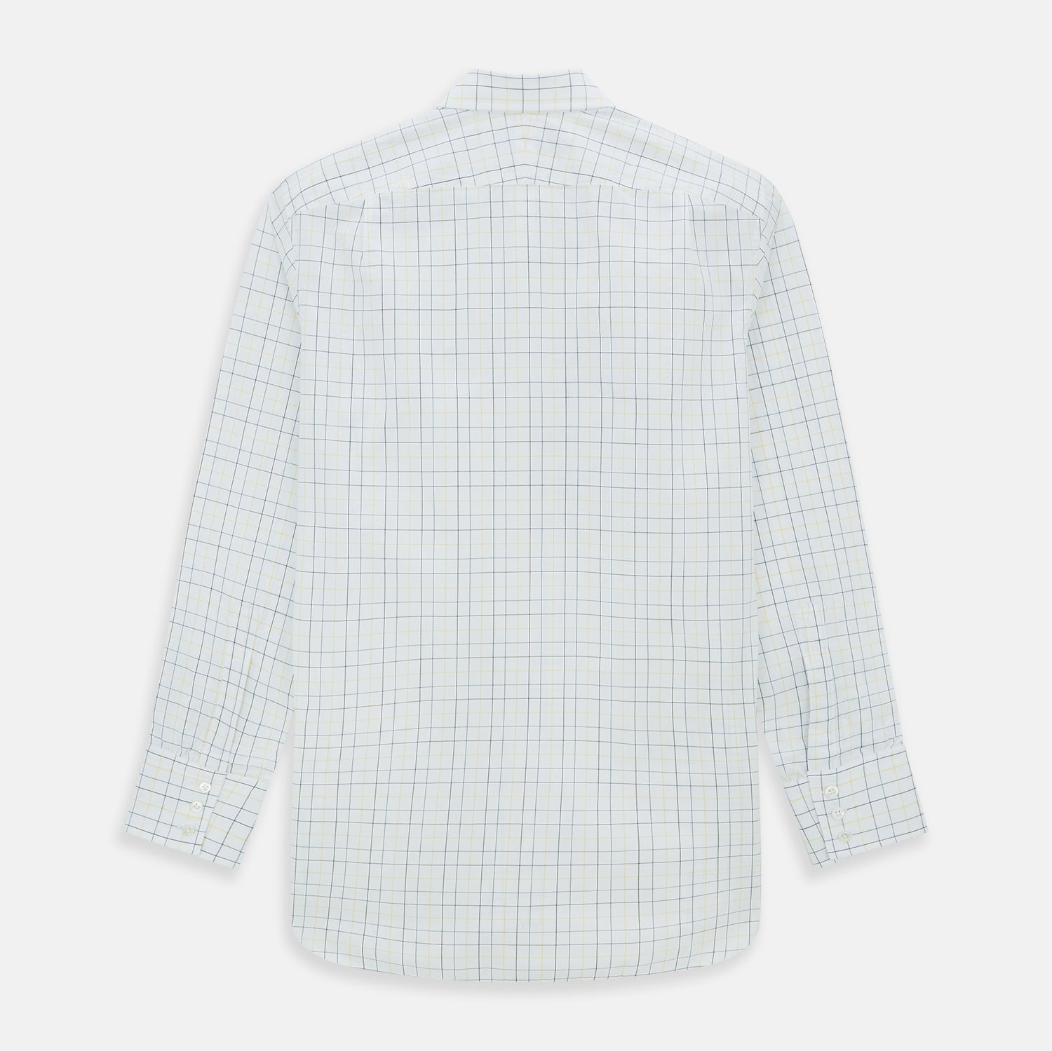 Yellow and Blue Grid Check Mayfair Shirt