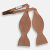 View 2 of product Brown and White Diamond Silk Bow Tie