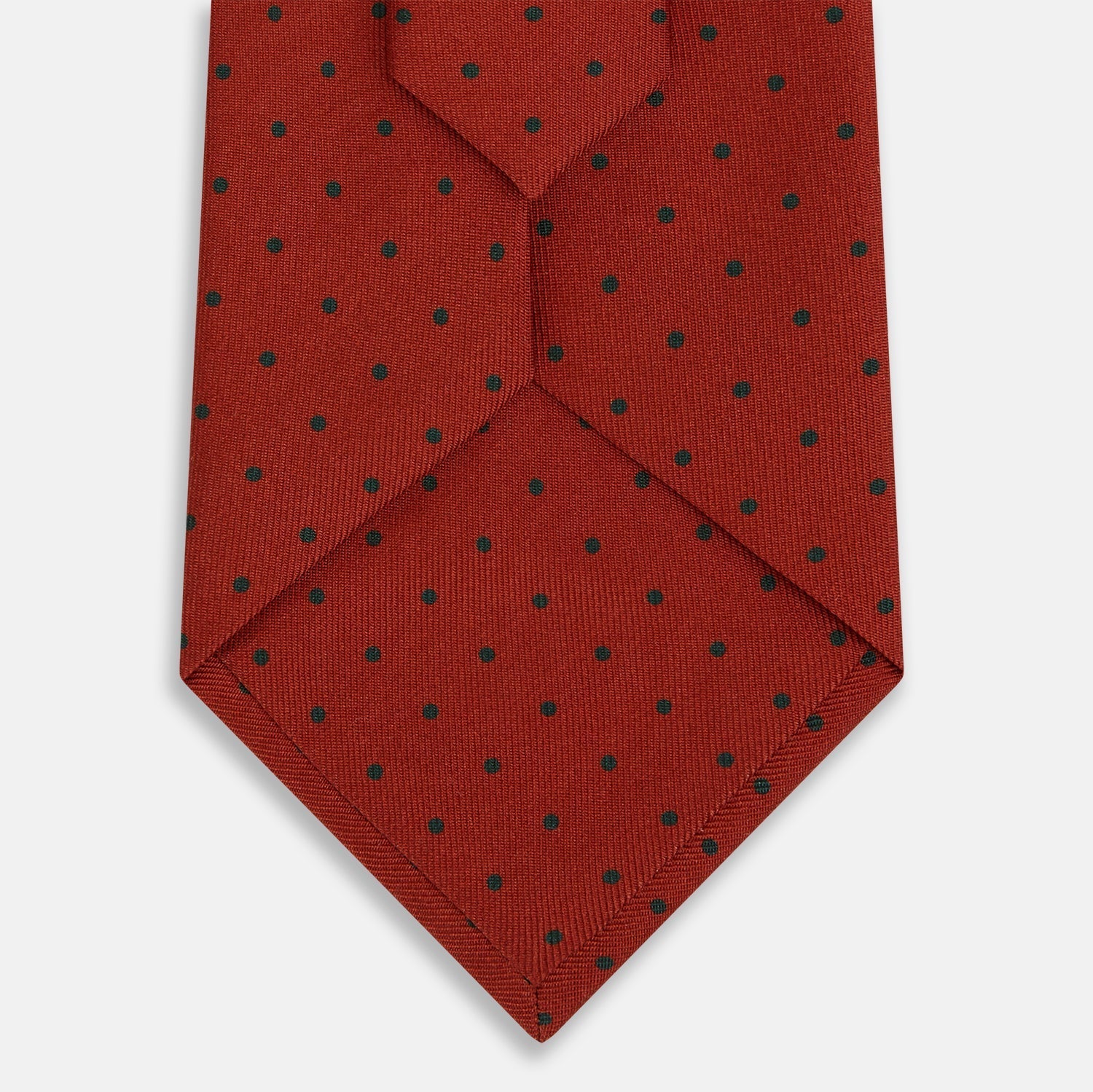 View 3 of product Red and Navy Polka Dot Silk Tie