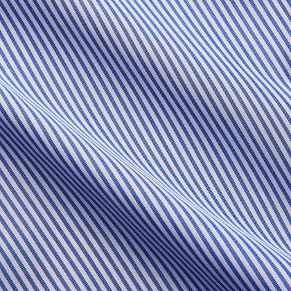 Blue and White Stripe Cotton RE-PURPOSE Mayfair Shirt Image 3
