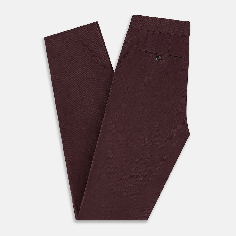 Burgundy Corduroy Miles Trousers