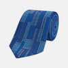 View 1 of product Blue Motif Printed Foulard Silk Tie