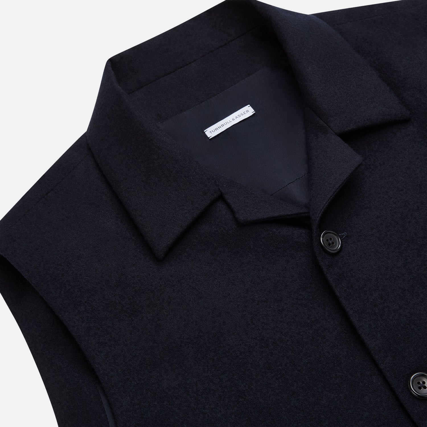 View 2 of product Navy Collared Single-breasted Waistcoat