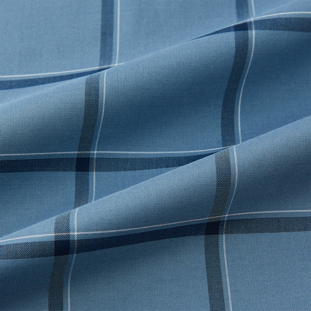 Steel Grey Grid Check Mayfair Shirt