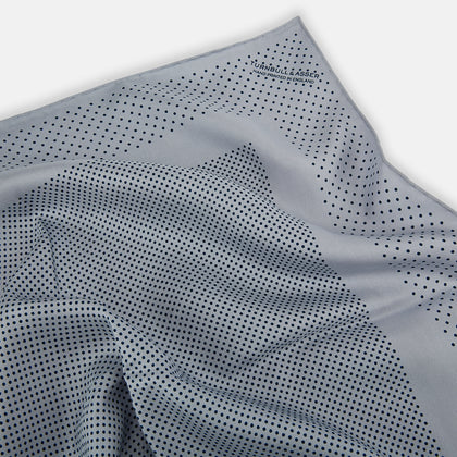 Grey Dot Silk Pocket Square Image 6