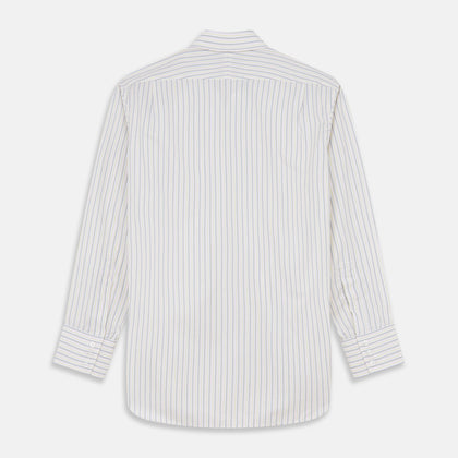 Green Multi Stripe Cotton Regular Fit Mayfair Shirt Image 4