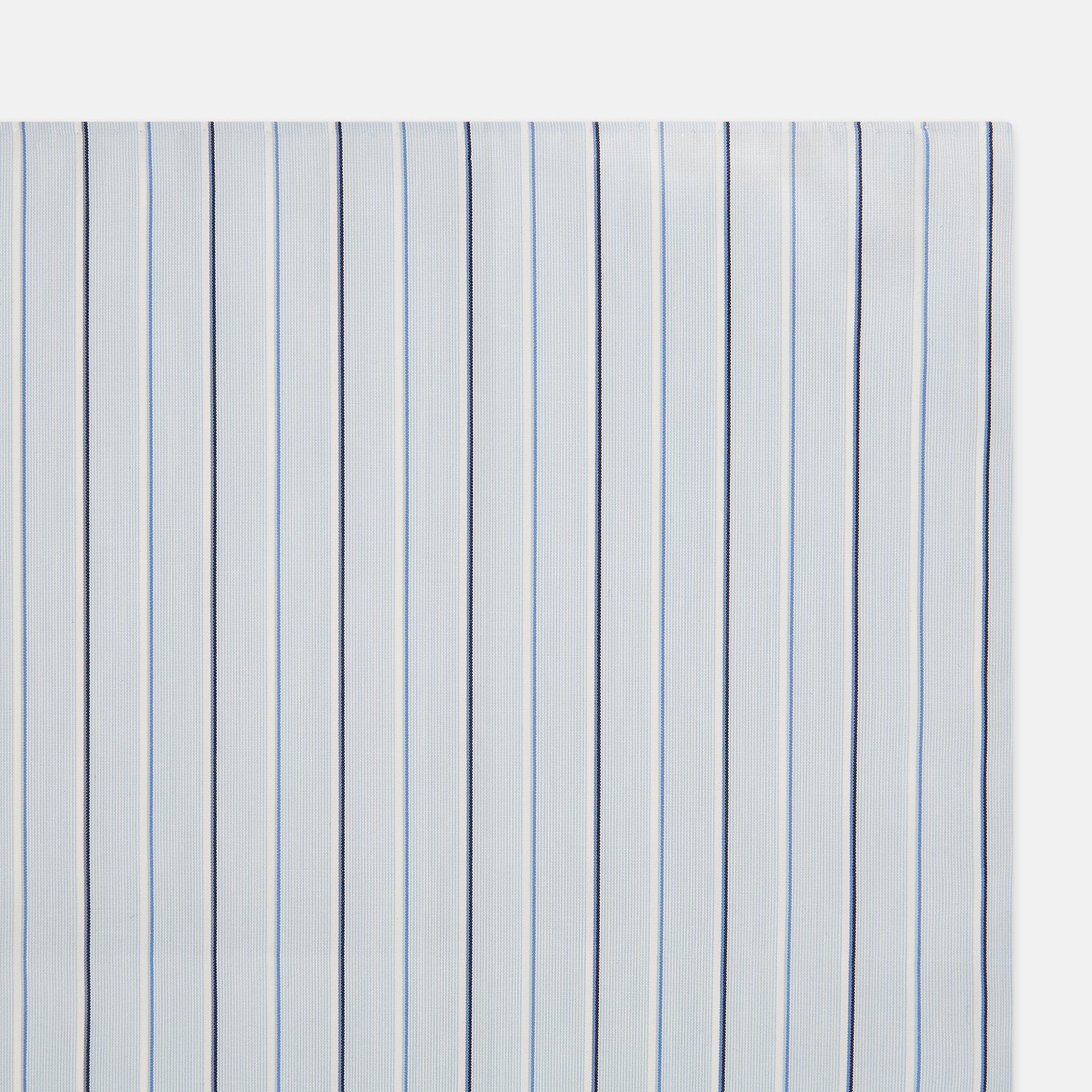 View 2 of product Navy and Blue Combination Stripe Hand-Rolled Handkerchief