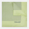 View 1 of product Melon Green Stripe Silk Pocket Square