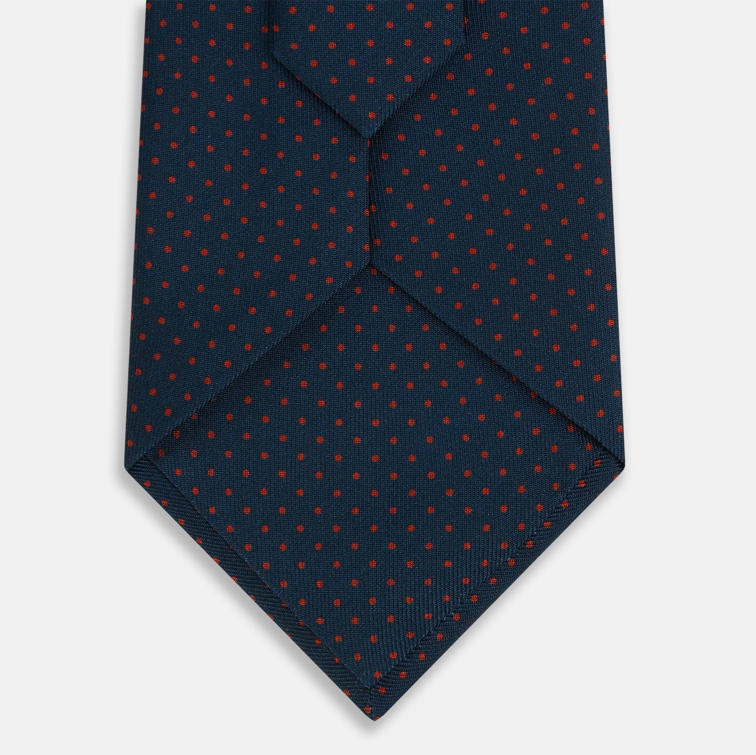 View 3 of product Navy and Red Polka Dot Silk Tie