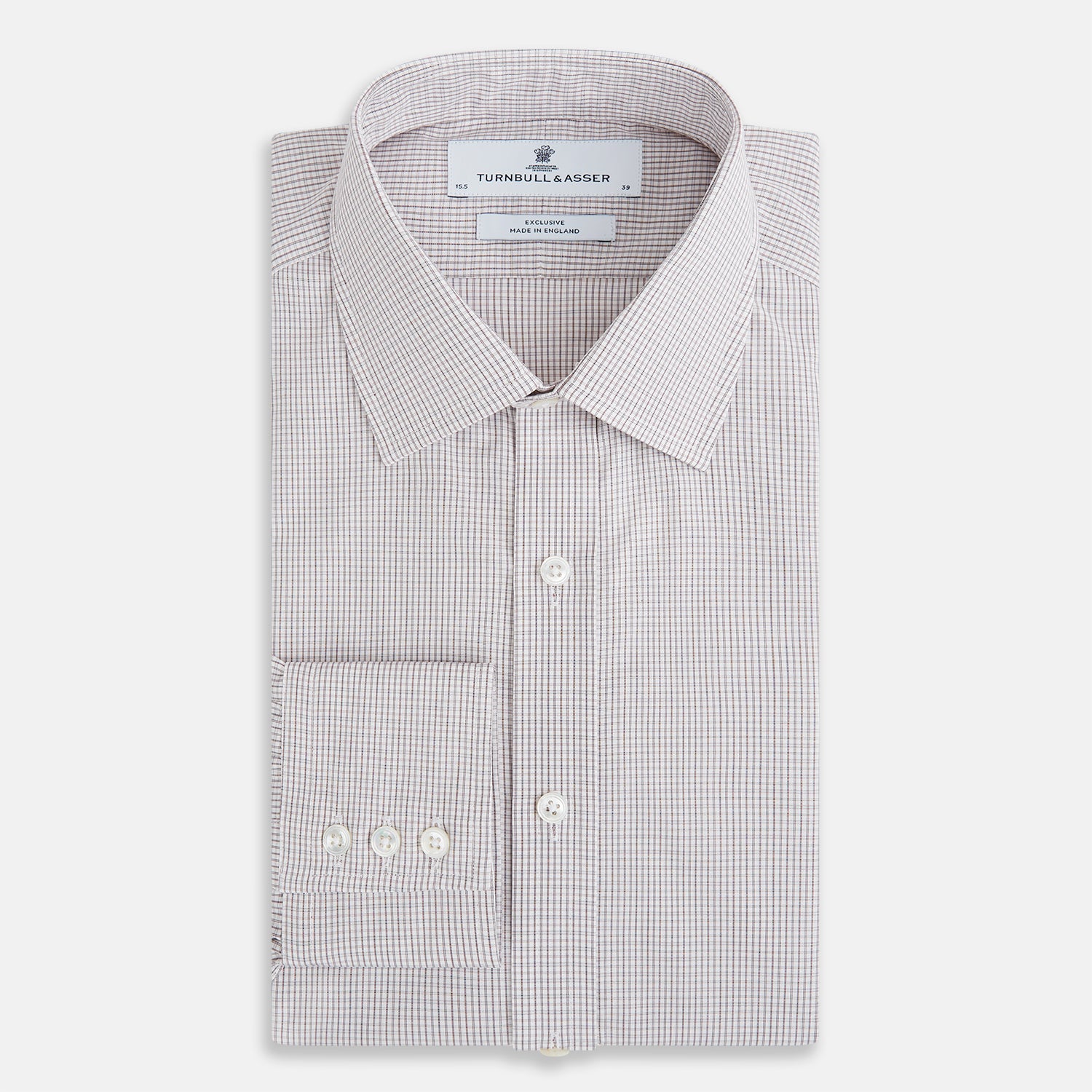 View 5 of product Burgundy Micro Tattersall Check Mayfair Shirt