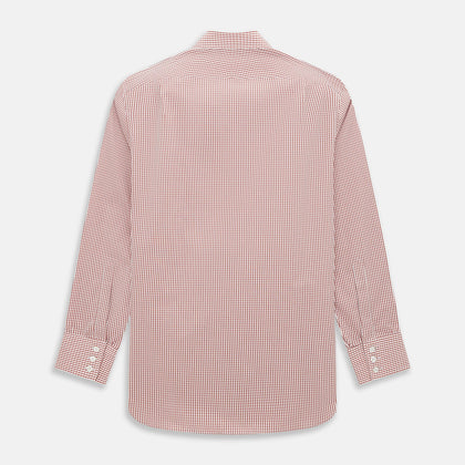 Red Micro Shadow Check Mayfair Shirt Image 2