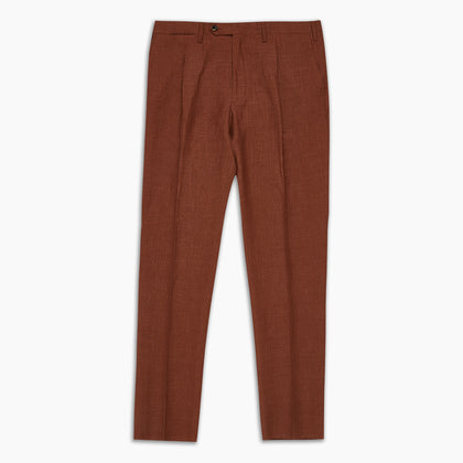 Rust Linen-Wool-Silk Gerry Trousers Image 4